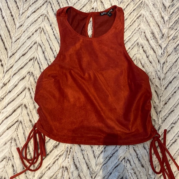 Faux Suede Crop Top - Picture 4 of 8